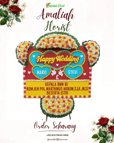 Papan Bunga Pernikahan Ulilin